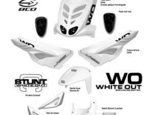 Yamaha Slider Plastikų Komplektas 7 Dalių BCD BALTA