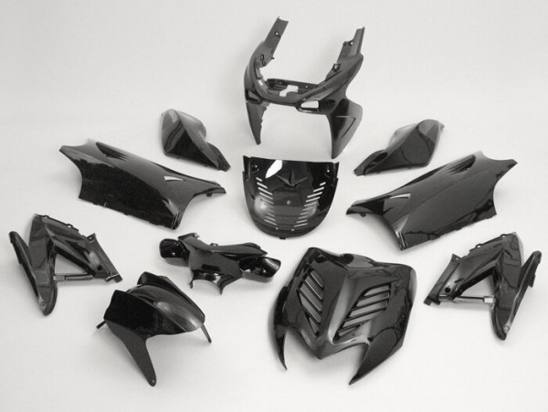 DMP plastikų komplektas Yamaha Aerox 11 Dalių JUODA