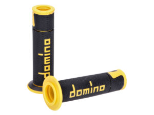 Vairo rankenėlių paminkštinimo rinkinys Domino A450 on-road racing juoda/geltona