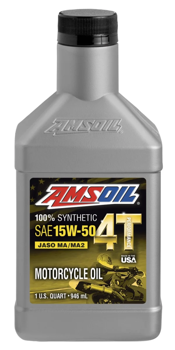 AMSOIL 15W50 100% Synthetic 4T Performance Motorcycle Oil 946ml