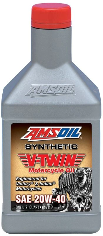 AMSOIL 20W40 100% Synthetic V-Twin Motorcycle Oil 946ml