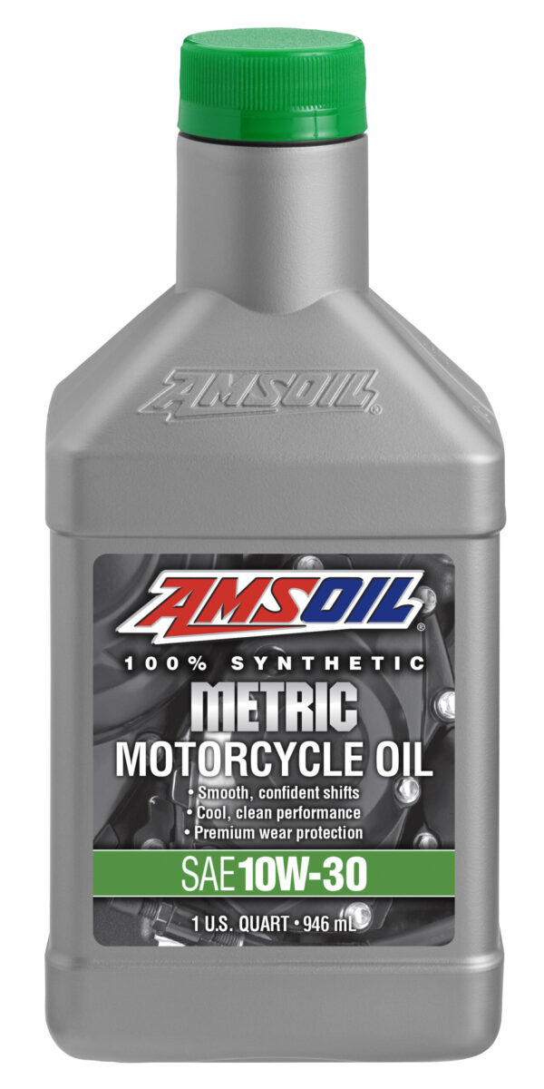 AMSOIL 10W30 100% Synthetic Metric Motorcycle Oil 946ml
