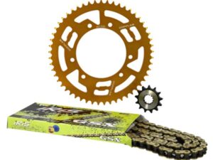 GRANDINĖS KOMPLEKTAS DOPPLER – ALIUMININIS – SKIRTAS MRT/DT50/XP6 '00-> / XP7 CROSS / RS3 (13X53) SU AUKSUOTA GALINE ŽVAIGŽDE