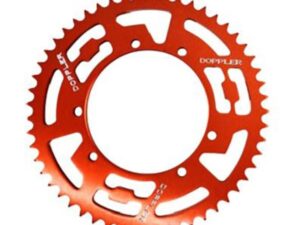 Žvaigždutė MOTO 05 DOPPLER, skirta SHERCO ENDURO/SM 428, 53 dantys, D110, tvirtinimas 3x2, aliuminis raudonas.