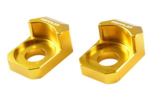 Grandinės įtempėjas MOTO aliuminis CNC DOPPLER, skirtas RIEJU MRT PRO/XPS/XP7/XR7/NK7, auksinis (2 vnt.).