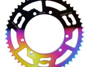 Žvaigždutė MOTO 05 DOPPLER, skirta SHERCO ENDURO/SM 428, 53 dantys, D110, tvirtinimas 3x2, aliuminis neochromas.