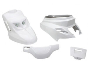 Plastikų komplektas Replay Design Edition skirtas motoroleriams MBK 50 Booster 2004 baltos blizgios spalvos