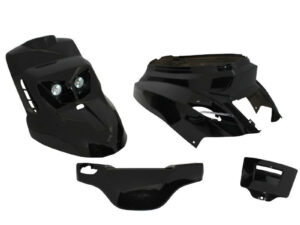 Plastikų komplektas Replay Design Edition skirtas motoroleriams MBK 50 Booster 2004 juodos blizgios spalvos