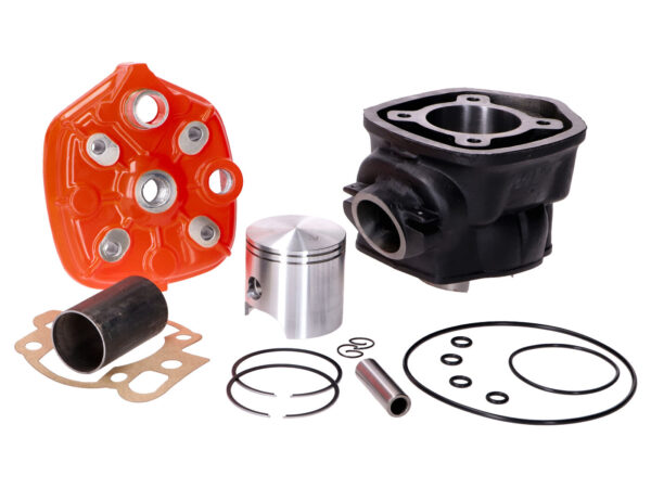 Cilindrų komplektas MVT Iron Max 90 cc, su stūmoklio kaiščiu 12 mm (PP = 12 mm), skirtas Minarelli AM6 varikliui