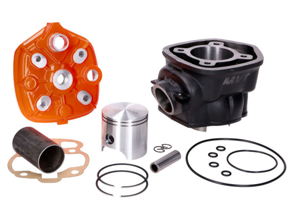 Big Bore cilindrų komplektas MVT Iron Max 90 cc, su stūmoklio kaiščiu 13 mm (PP = 13 mm), skirtas Minarelli AM6 varikliui