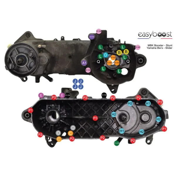 Pilnas 59 varžtų komplektas MBK Booster Nitro