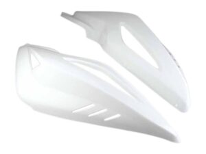BCD Xtreme baltas galinis motorolerio plastikas su atlošu Yamaha Nitro/Aerox (iki 2013 m.) – komplektas