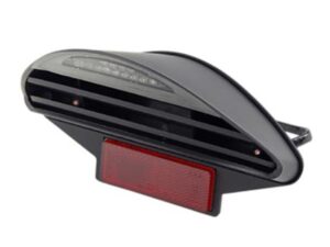 BCD NITRO/AEROX RX galinis LED žibintas motoroleriui/mopedui, juodas, patvirtintas keliui, juodos mentelės