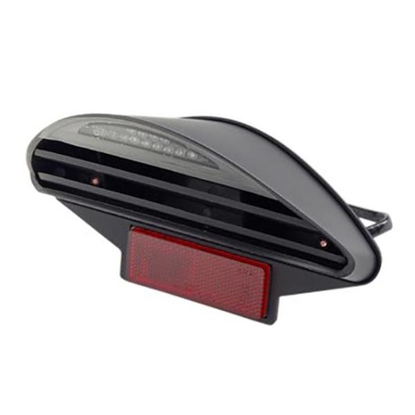 BCD NITRO/AEROX RX galinis LED žibintas motoroleriui/mopedui, juodas, patvirtintas keliui, juodos mentelės