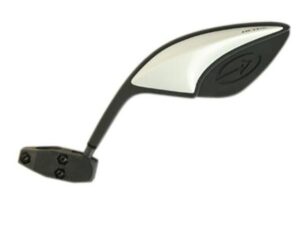 Kairysis veidrodėlis BCD TT Ø8, juodas/baltas