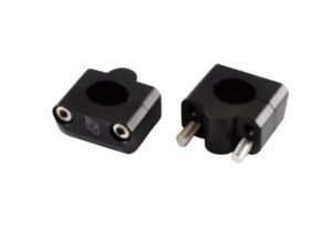 Doppler juodas aliuminis 50cc/motociklo vairo adapteris 28,6 mm (Cross/Enduro) (2 vnt.)