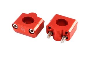 Doppler raudonas aliuminis 50cc/motociklo vairo adapteris 28,6 mm (Cross/Enduro) (2 vnt.)