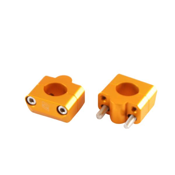 Doppler auksinis aliuminis 50cc/motociklo vairo adapteris 28,6 mm (Cross/Enduro) (2 vnt.)