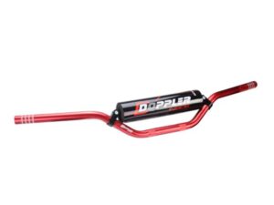 Doppler raudonas aliuminis motorolerio Cross-Bar vairas (L:740 H:70) su kempine