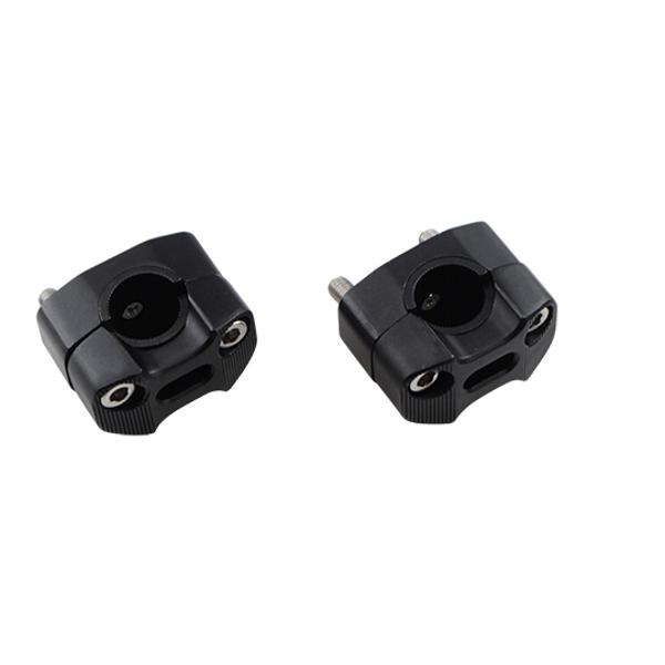 Tun’r juodas 50cc/motociklo vairo adapteris 22,2/28,6 mm (2 vnt.)