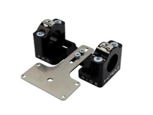 KRM Pro Ride juodas aliuminis 50cc/motociklo vairo adapteris / stiprikliai 28,6 mm