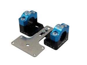 KRM Pro Ride juodas/mėlynas aliuminis 50cc/motociklo vairo adapteris / stiprikliai 28,6 mm