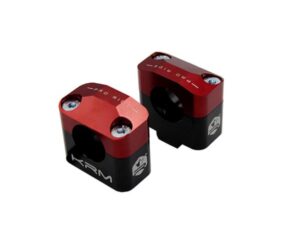 KRM Pro Ride juodas/raudonas aliuminis 50cc/motociklo vairo adapteris 28,6 mm (2 vnt.)
