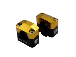 KRM Pro Ride juodas/oranžinis aliuminis 50cc/motociklo vairo adapteris 28,6 mm (2 vnt.)
