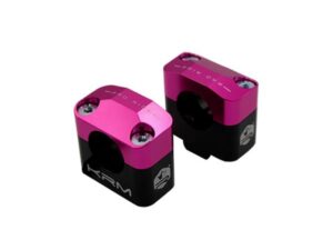 KRM Pro Ride juodas/rožinis aliuminis 50cc/motociklo vairo adapteris 28,6 mm (2 vnt.)