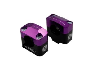 KRM Pro Ride juodas/violetinis aliuminis 50cc/motociklo vairo adapteris 28,6 mm (2 vnt.)