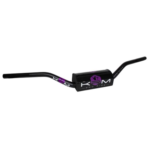 KRM Pro Ride juodas/violetinis motorolerio Oversized 28,6 aliuminis vairas su kempine