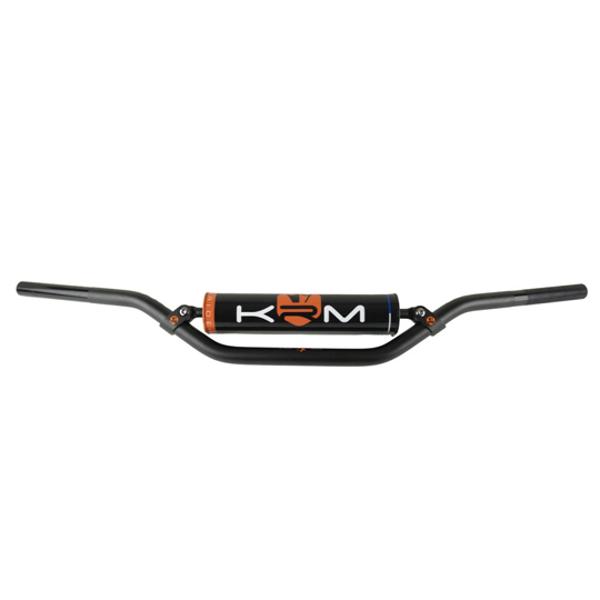 KRM Pro Ride juodas/oranžinis motorolerio Cross Bar vairas su kempine