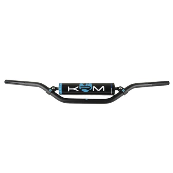 KRM Pro Ride juodas/turkio spalvos motorolerio Cross Bar vairas su kempine