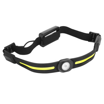 Dirbtuvinė priekinė LED lempa 3 W, 300 lm, magnetinė, pakreipiama, su šviesos ryškumo reguliatoriumi, ličio baterija (įkraunama per USB + maitinimas)