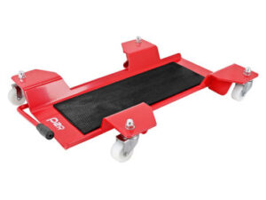 Motociklo stūmiklis – universalus P2R – pagamintas iš plieno – raudonos spalvos – su ratukais (maksimali apkrova 200 kg)