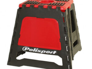 Motokroso motociklo keltuvas – POLISPORT, juodas / raudonas, sulankstomas (300 × 420 × 450 mm)