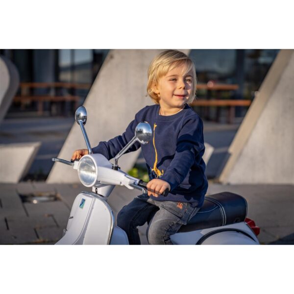 Vaikiškas motoroleris **Vespa PX elektrinis 12V, baltas** Vaikiškas motoroleris Vespa PX elektrinis 12V, baltas