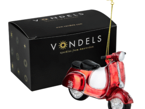 Kalėdų eglutės puošmena VONDELS su "Vespos" motyvu raudona