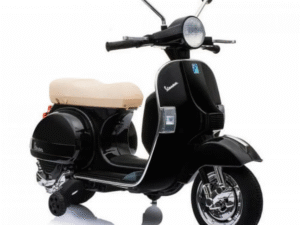 Vaikiškas motoroleris Vespa PX elektrinis 12V, juodas