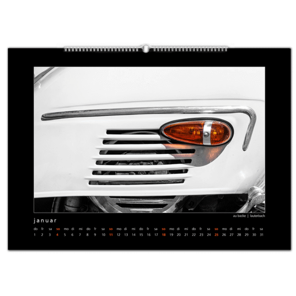 Kalendorius Colorkey su VESPA 2026 motorolerio motyvu, riboto leidimo