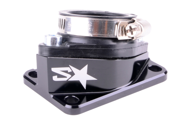 2WIN 19–28 mm PWK CNC įsiurbimo kolektorius, juodas, AM6 / Derbi