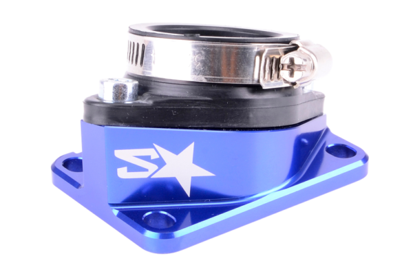 2WIN 19–28 mm PWK CNC įsiurbimo kolektorius, mėlynas, AM6 / Derbi