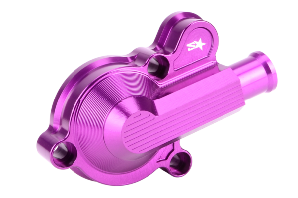 2WIN didelio pralaidumo aušinimo pompos dangtelis (purpurinis) Derbi Euro 3 / 4 varikliui