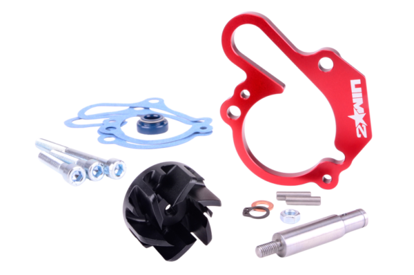 2WIN didelio pralaidumo aušinimo pompos komplektas (raudonas) AM6 varikliui