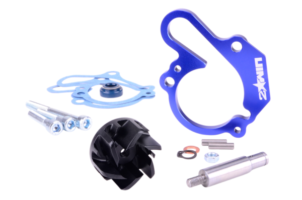 2WIN didelio pralaidumo aušinimo pompos komplektas (mėlynas) AM6 varikliui