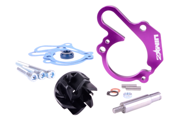 2WIN didelio pralaidumo aušinimo pompos komplektas (purpurinis) AM6 varikliui