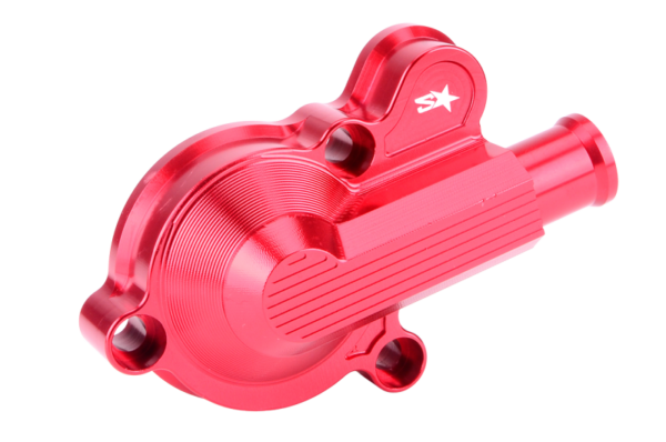 2WIN didelio pralaidumo aušinimo pompos dangtelis (raudonas) Derbi Euro 3 / 4 varikliui