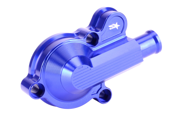 2WIN didelio pralaidumo aušinimo pompos dangtelis (mėlynas) Derbi Euro 3 / 4 varikliui