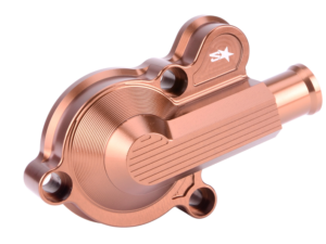 2WIN didelio pralaidumo aušinimo pompos dangtelis (rudas) Derbi Euro 3 / 4 varikliui