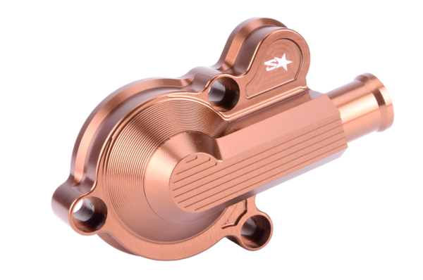 2WIN didelio pralaidumo aušinimo pompos dangtelis (rudas) Derbi Euro 3 / 4 varikliui